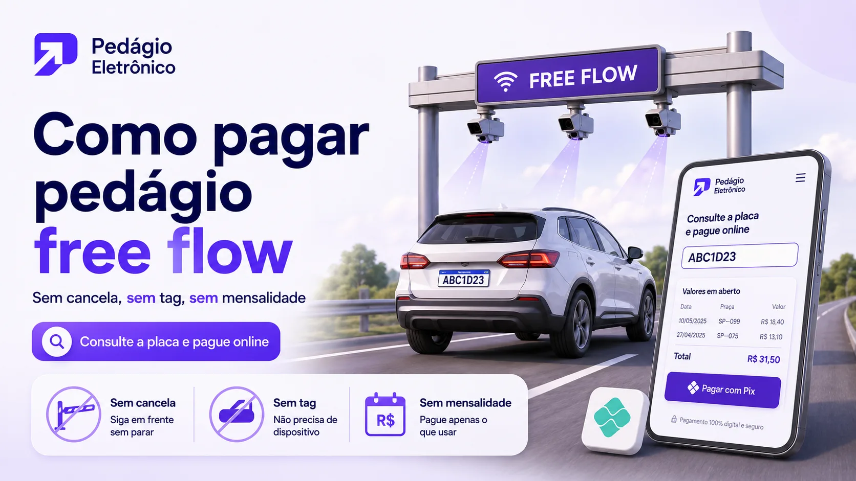 como pagar pedágio free flow