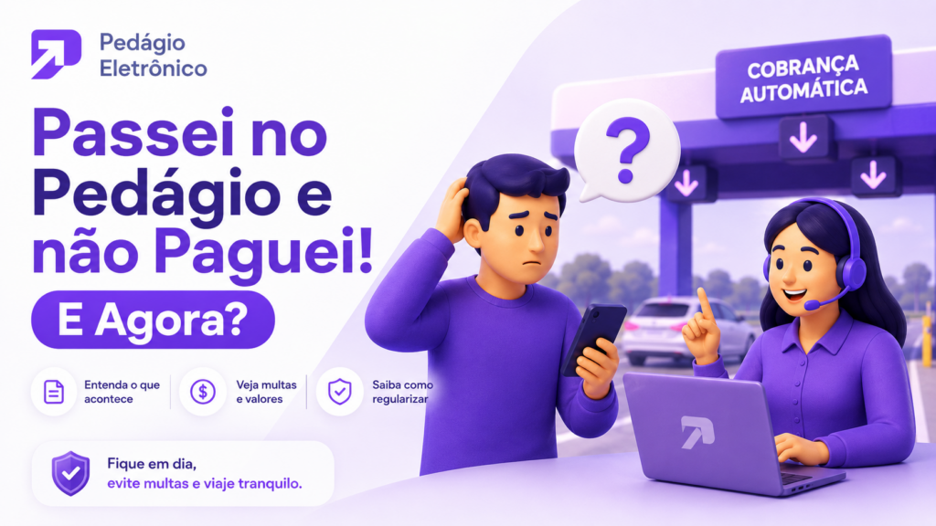 Passei no pedágio e não ao paguei free flow
