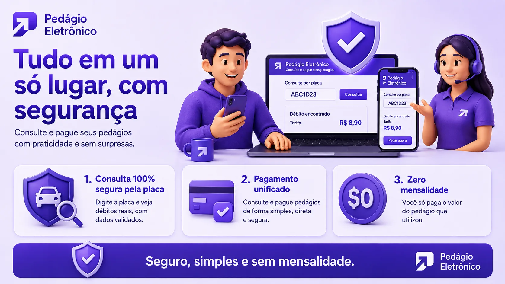 pagar pedágio digital eletrônico seguro confiável