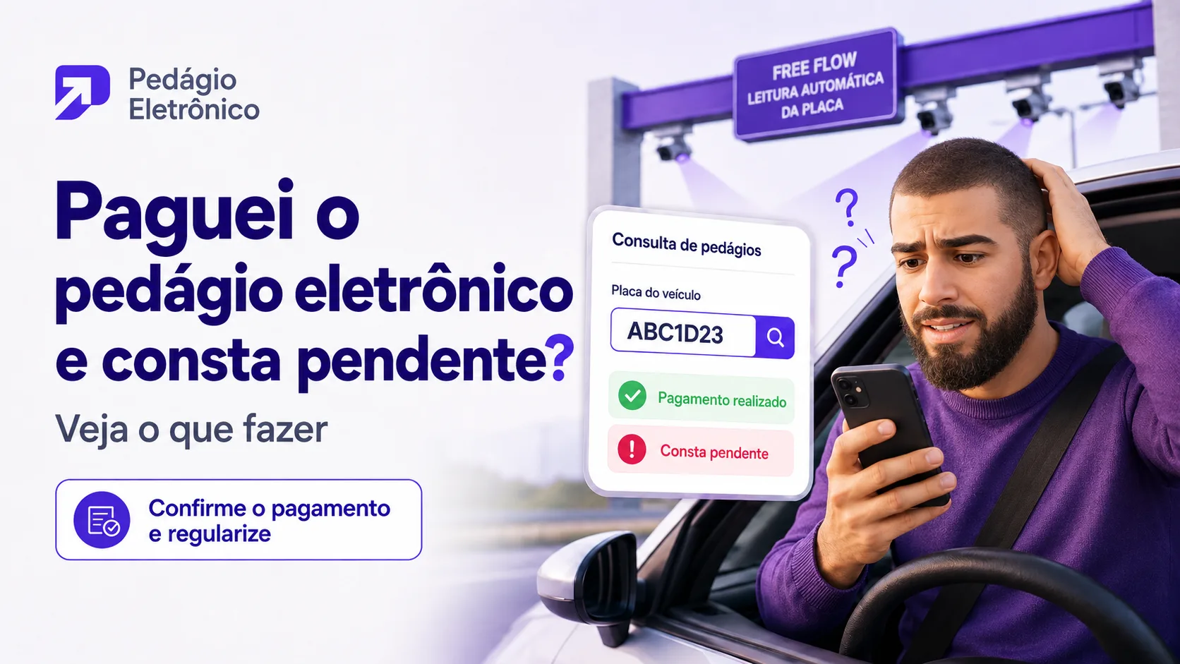 paguei pedágio consta pendente