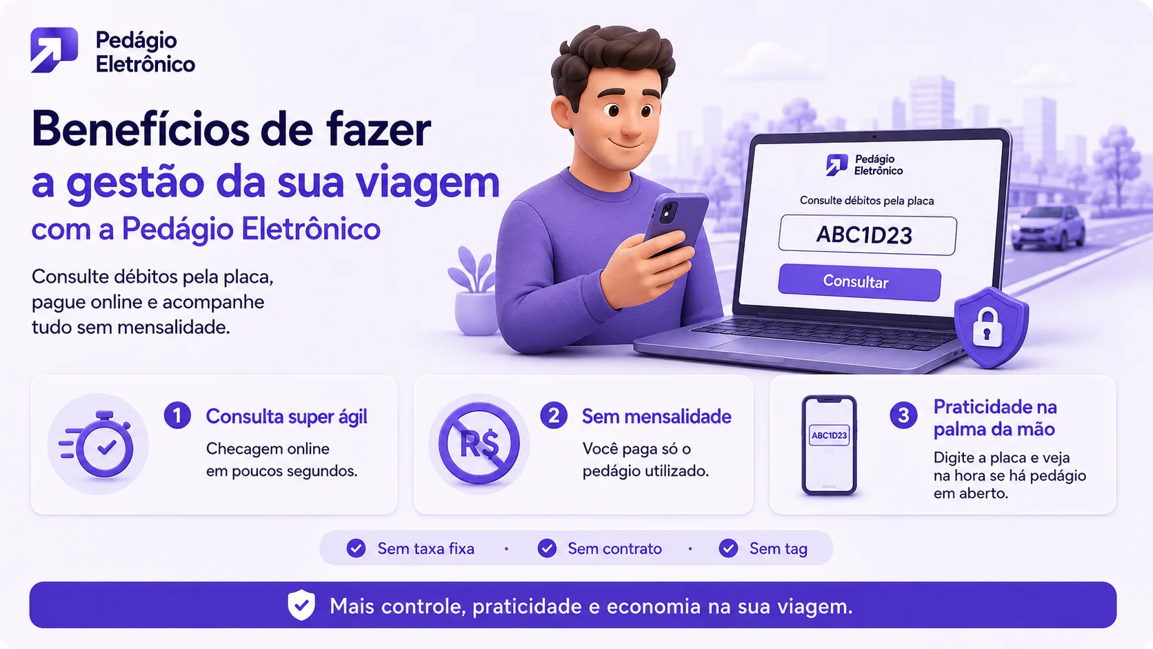 vantagens pedágio eletrônico
